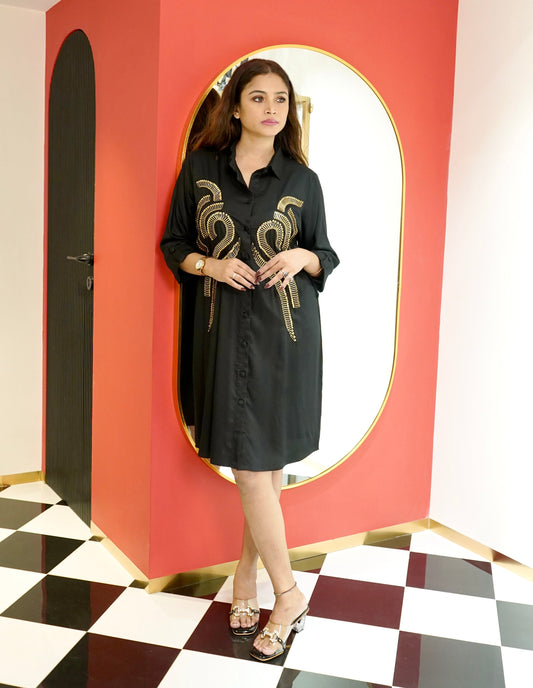 Safety Pin Shirt Dress