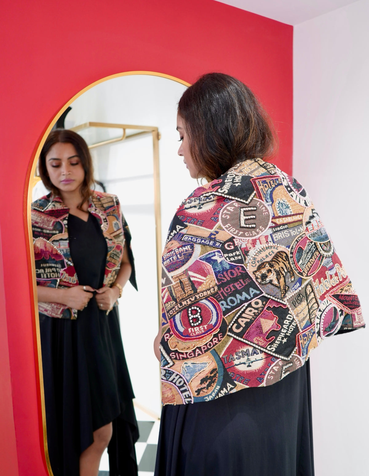 Travel Jacket With Waterfall Dress