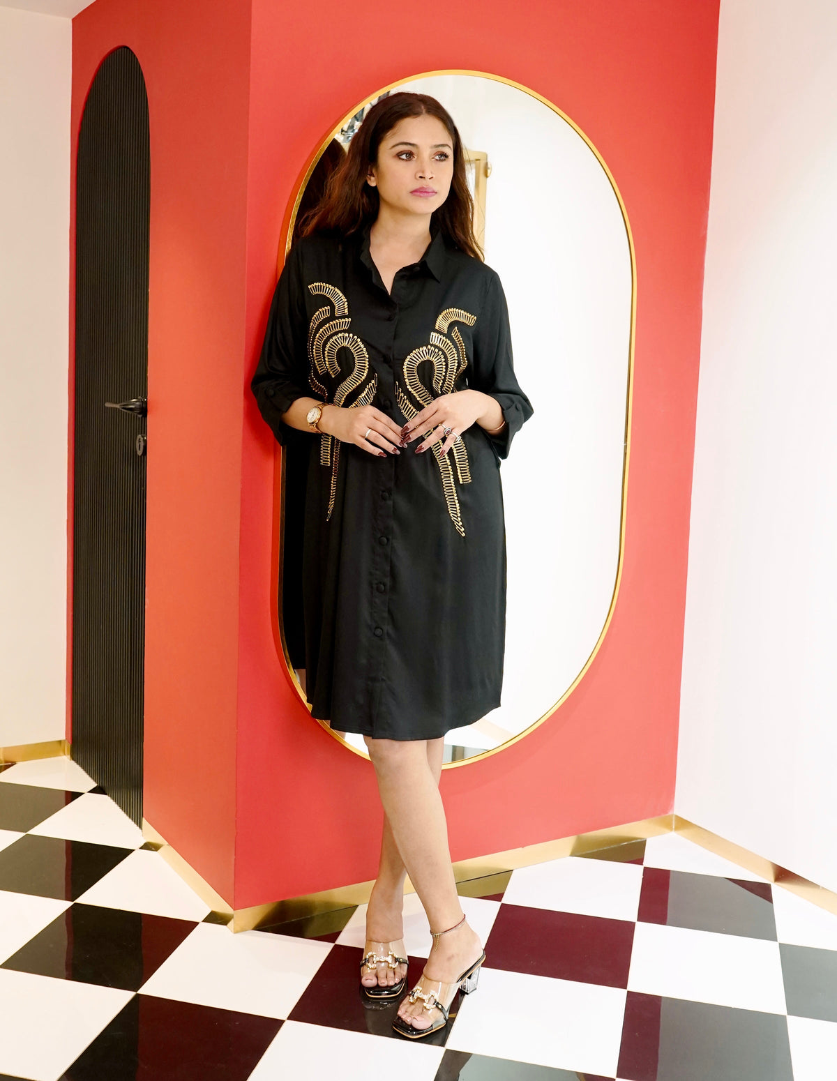 Safety Pin Shirt Dress