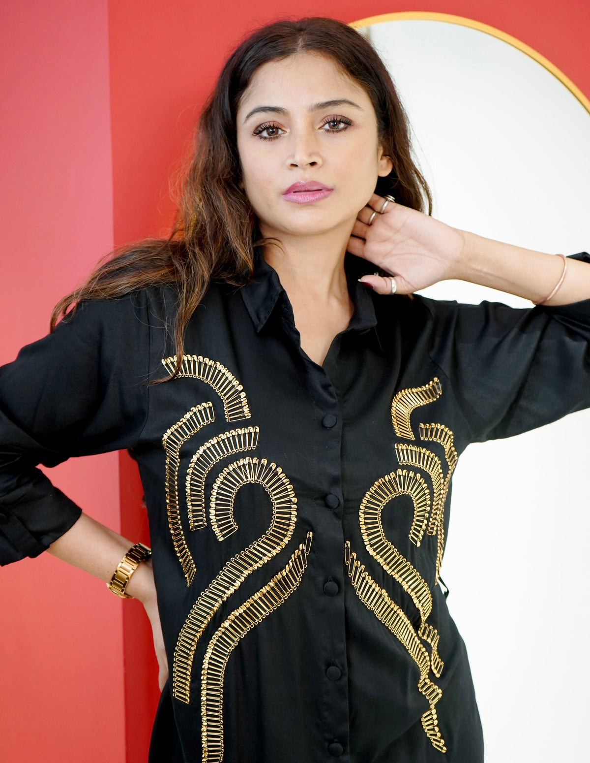 Safety Pin Shirt Dress